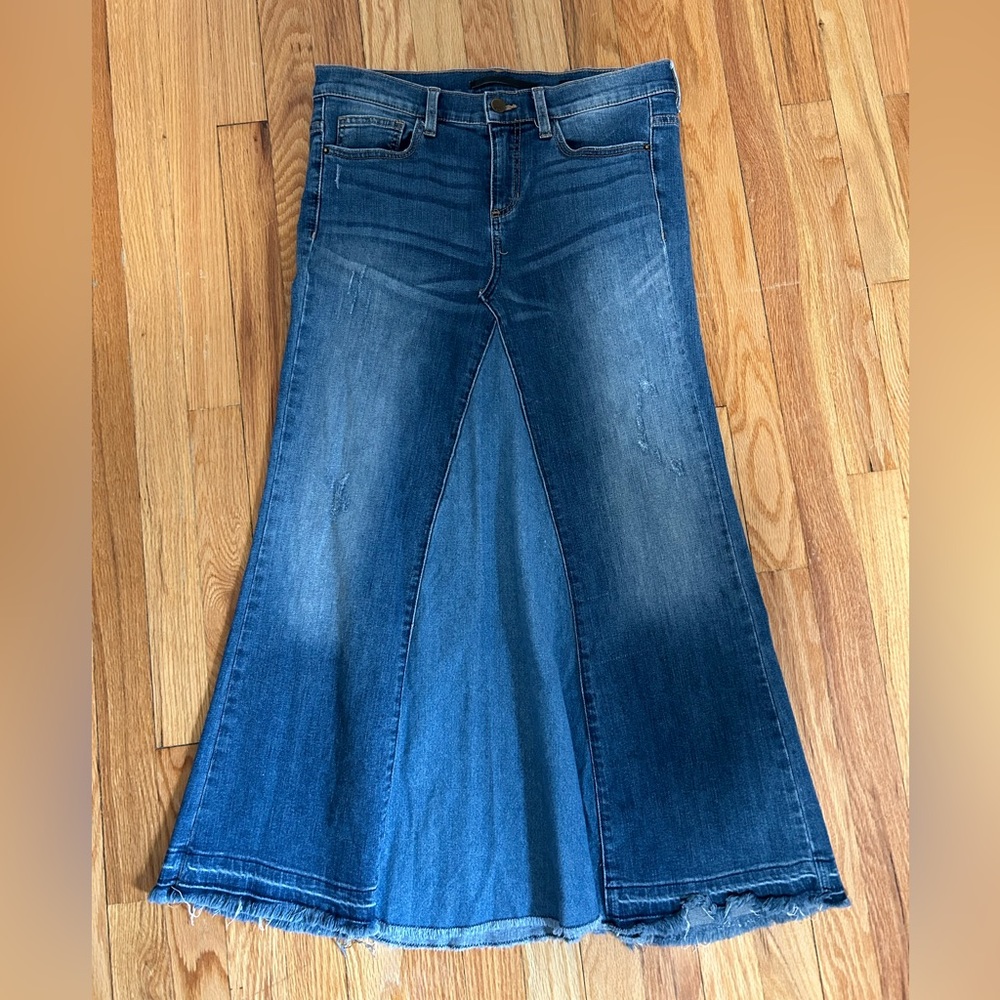Denim Jean Midi Skirt 30